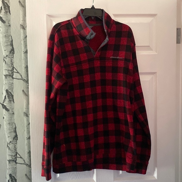 Eddie Bauer Men’s Buffalo Check Pullover - Picture 1 of 4
